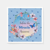 奇跡がやめ起こる前に |青いフローラ スタンダードカクテルナプキン (正面)