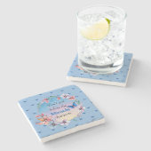 奇跡がやめ起こる前に |青いフローラ ストーンコースター (横)