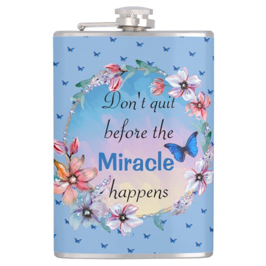 奇跡がやめ起こる前に |青いフローラ フラスク (正面)