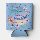 奇跡がやめ起こる前に |青いフローラ 缶クーラー (正面)