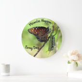 奇跡が毎日起こる-バタフライ-壁掛け時計 ラージ壁時計 (ホーム)