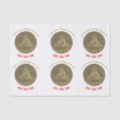 奇跡が起こっカスタムた日付Soberオウムコイン 薄葉紙 (正面)