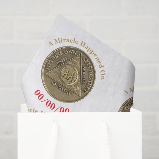 奇跡が起こっカスタムた日付Soberオウムコイン 薄葉紙 (ギフトバッグ)