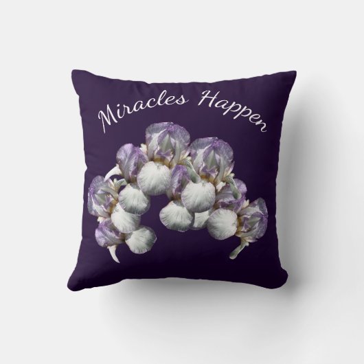 奇跡が起こるアイリス感動的花 クッション (裏面)