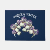 奇跡が起こるアイリス感動的花 ドアマット (正面)