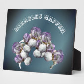 奇跡が起こるアイリス感動的花 フォトプラーク (側面)