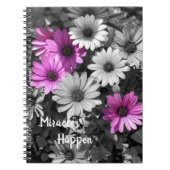 奇跡が起こるアフリカのデイジーの花 ノートブック (正面)