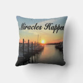 奇跡が起こるサンセット写真デザイン クッション (裏面)