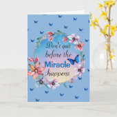 奇跡が起こる前に諦めるな | 青い花  カード (黄色い花)