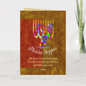 奇跡が起こる(ユダヤ教)メノラーカード シーズンカード (裏面)