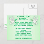 奇跡で信じて下さい ポストカード (正面/裏面)