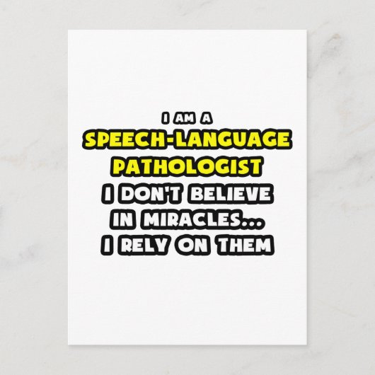 奇跡と言語病理学者 ポストカード (正面)