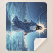 奇跡のイエスキリスト海スピリチュアル平和 シェルパブランケット (正面)