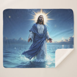 奇跡のイエスキリスト海スピリチュアル平和 シェルパブランケット