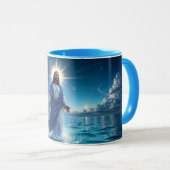 奇跡のイエスキリスト海スピリチュアル平和 マグカップ (正面右)