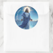 奇跡のイエスキリスト海スピリチュアル平和 ラウンドシール (バッグ)