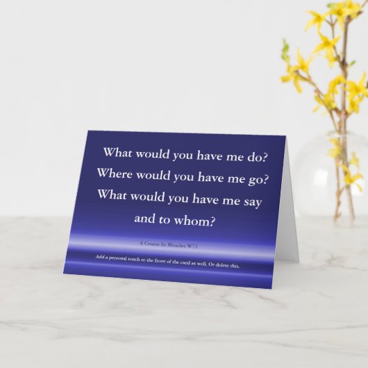 奇跡のコースW71で何をすればいい カード (黄色い花)