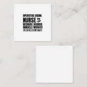 奇跡のナースが悪い手術室の仕事 スクエア名刺 (正面/裏面)