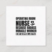 奇跡のナースが悪い手術室の仕事 スクエア名刺 (正面)