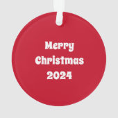 奇跡のバイブル聖句キリスト教赤と白信仰 オーナメント (裏面)