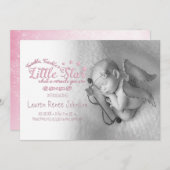 奇跡のベビー、出産のお知らせ 案内状 (正面/裏面)