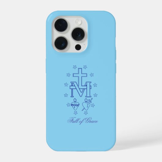 奇跡のメダイ 無原罪の御宿り iPhoneケース (裏面)