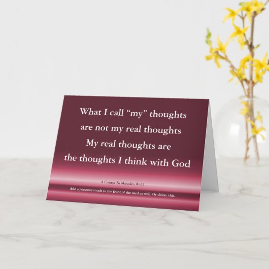 奇跡の実在引用文には思ってもいない カード (黄色い花)