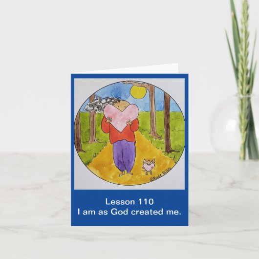 奇跡の折り畳みノートカードのコース ノートカード (正面)