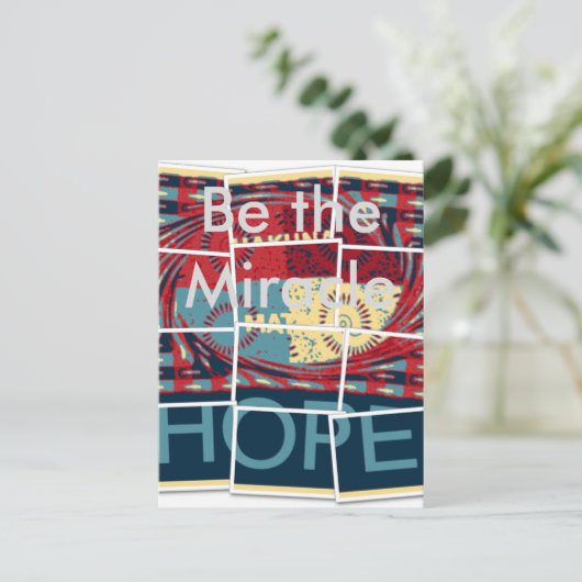 奇跡の美しい美しさを願う感動的 ポストカード (スタンド正面)