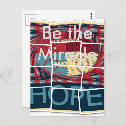 奇跡の美しい美しさを願う感動的 ポストカード (正面/裏面)