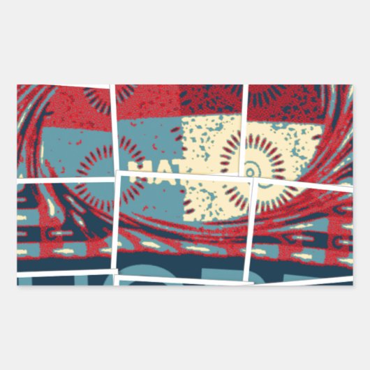 奇跡の美しい美しさを願う感動的 長方形シール (正面)