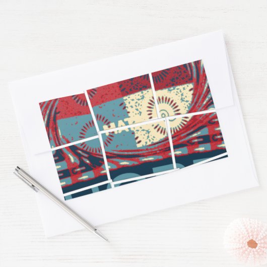 奇跡の美しい美しさを願う感動的 長方形シール (封筒)