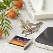 奇跡の輝きの夕焼けを期待す感動的る引用文 キーホルダー (側面)