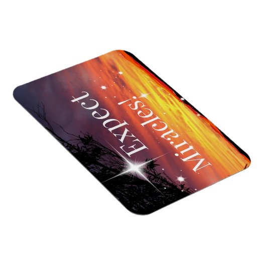 奇跡の輝く夕日が良いカードを手に入れることを期待 マグネット (右側)