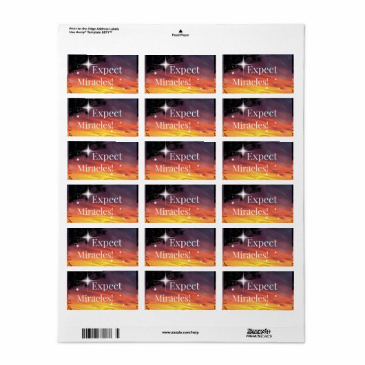 奇跡の輝く夕日が近々良い名前に ラベル (フルシート)