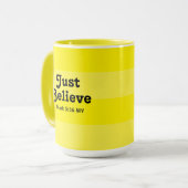 奇跡の黄色信じでかわいい マグカップ (正面左)