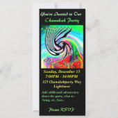 奇跡はパーティの招待状ハヌカー(ユダヤ教の祭り)の起こります 招待状 (裏面)