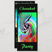 奇跡はパーティの招待状ハヌカー(ユダヤ教の祭り)の起こります 招待状 (正面/裏面)