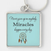 奇跡は保ちます信頼のキーホルダーを起こります キーホルダー (正面)