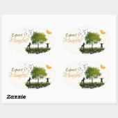 奇跡を期待する 楕円形シール (シート)