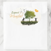 奇跡を期待する 楕円形シール (バッグ)