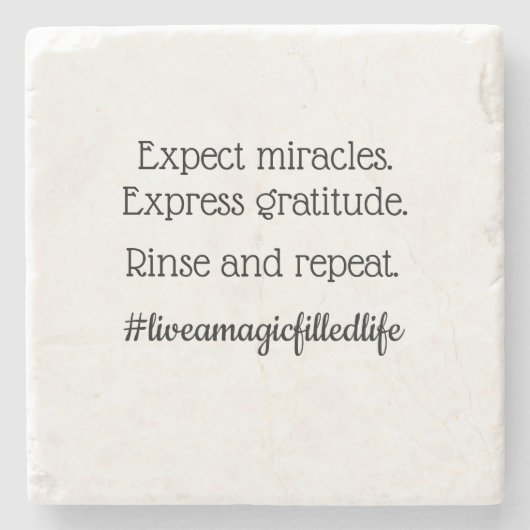 「奇跡を期待せよ」石コースター(B) ストーンコースター (正面)