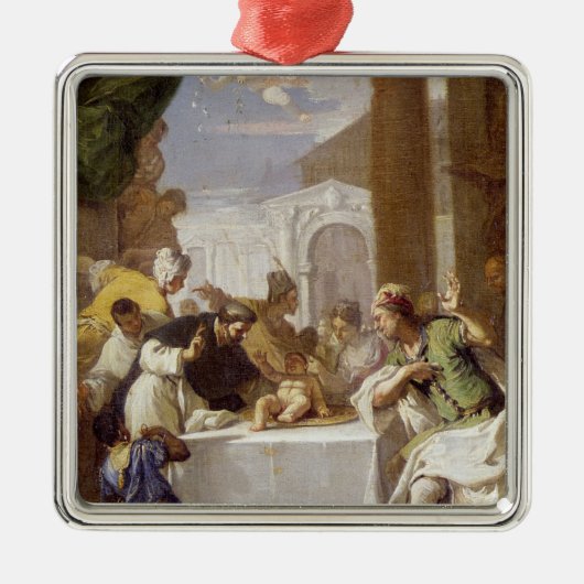 奇跡を行っているSt.ヴィンチェンツォFerrer メタルオーナメント (正面)