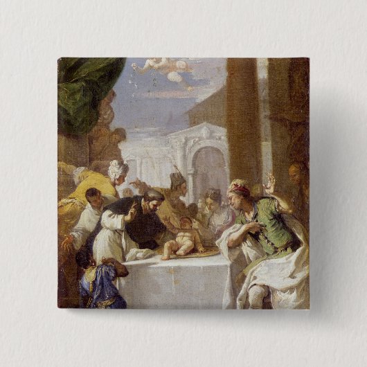 奇跡を行っているSt.ヴィンチェンツォFerrer 缶バッジ (正面)