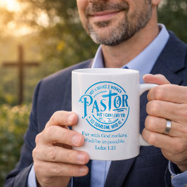 奇跡を起こす者ではない 青い牧師感謝祭 コーヒーマグカップ