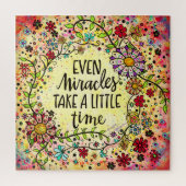 奇跡テイクタイム引用文フローラおもしろい検査 ジグソーパズル (縦)