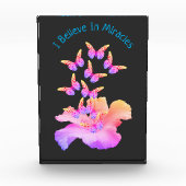 奇跡信じのハイビスカスフラワーチョウ フォトブロック (正面)