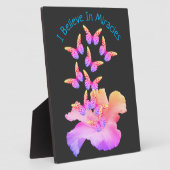 奇跡信じのハイビスカスフラワーチョウ フォトプラーク (側面)