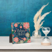 奇跡信じのフローラブルーとピンク フォトプラーク (インサイチュ)