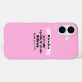 奇跡信じの聖書聖句でピンク・クリスチャン Case-Mate iPhoneケース (裏面 (横))